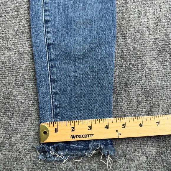 AYR Jeans Womens 26x28 Blue The Riser High Rise‎ Skinny Frayed Hem LA USA Made - Picture 15 of 16